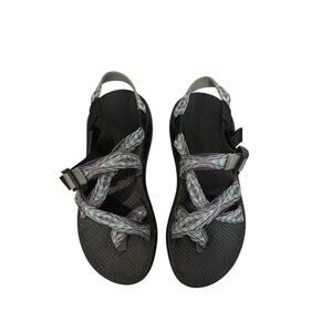 Chaco Sandals Womens 8 Purple Aqua Pixel Weave Z/2 Classic Toe Loop Vibram